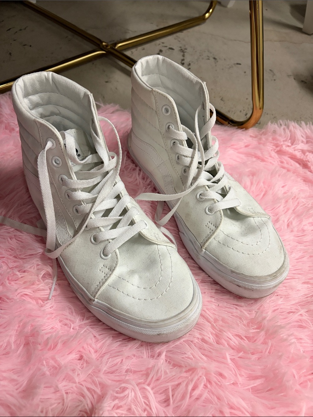 White High-Top Canvas Sneakers VANS - Women's
